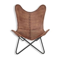 Chaise Papillon En Cuir