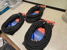 X3 LOT On Stage Hot Wires Speakon Speaker Cable 14AWG Neutrik Connectors 50-Feet