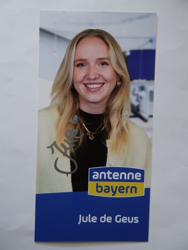 Autograph card jule geus - "jule, de