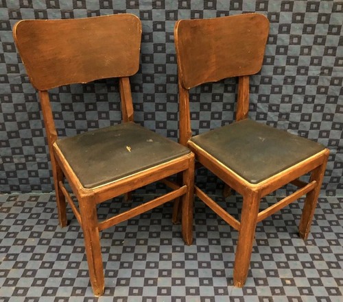 Paire chaises bois - paire,