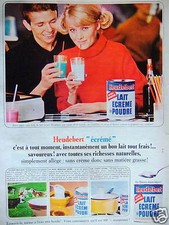 1965 HEUDEBERT INSTANTLY TASTY SKIM MILK POWDER AD