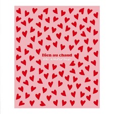 Plaid Cœurs Bien au Chaud en