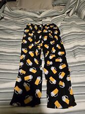 Men’s #followme Microfleece Beer Mug Pajama Pants Black Size 2XL Never Worn !!