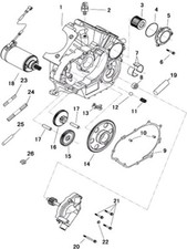 démarreur pompe à eau   quad RS8 Hsun ( pièce n°18 sur le  plan)