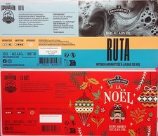 lot 2 étiquettes de bière