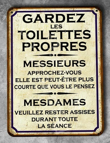 Plaque métal vintage