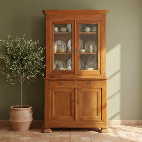 Buffet ancien noyer verre avec - buffet,