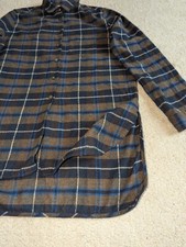 Bellerose SIZE 1 womens Button Up wool blend Navy Check Long Sleeve shirt