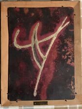 Tableau de feu dinanderie Maurice Perrier composition abstraite/Linossier Dunand