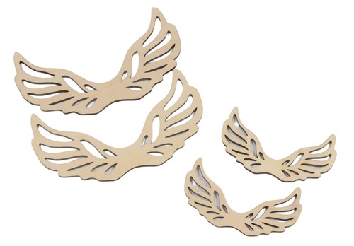 Ailes ange bois - d’ange, assorties