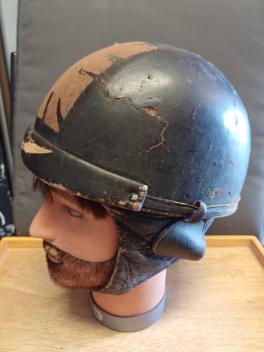 Superbe ancien casque bol moto
