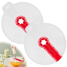 Lot de 2 protections anti-éclaboussures 31 x 34 cm pour bol mélangeur en sili...