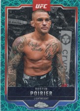 2025 Topps Chrome UFC Dustin Poirier #7 Teal Lazer Refractor /175