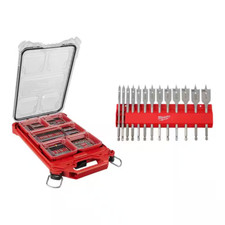 MILWAUKEE SHOCKWAVE Impact Duty Alloy Steel Screw Driver Bit Set with PACKOUT Ca