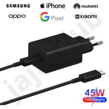 Chargeur Rapide 45W USB-C + Câble Type-C pour Samsung Galaxy, iPhone 15, Xiaomi