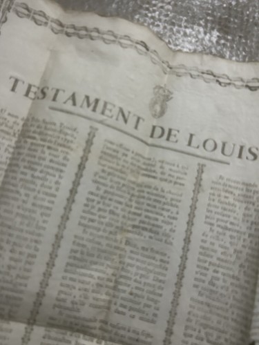 Testament louis xvi - of, epoch