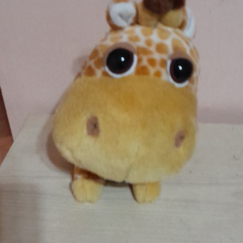 Peluche girafe beige marron - girafe, beige/marron