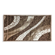 Set Tapis Parure Meubles Rectangulaire Salon Lit Plusieurs Mesures Beige Brun