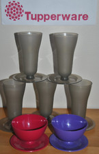 👑 TUPPERWARE 5 Coupe Alaska Glace + 2 Fruit Flan Charlotte Mousse Dessert