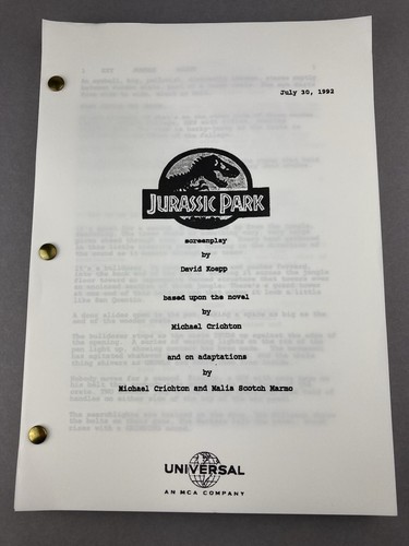 Jurassic park movie script - jurassic,