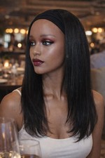 Perruque Lisse Noire 18 Pouces