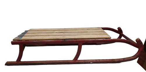Luge vintage bois fer - fer,