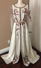 Moroccan White Wedding Takchita Caftan Kaftan Size Xs-S