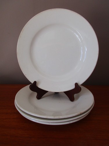 Assiettes plates blanches - 3,