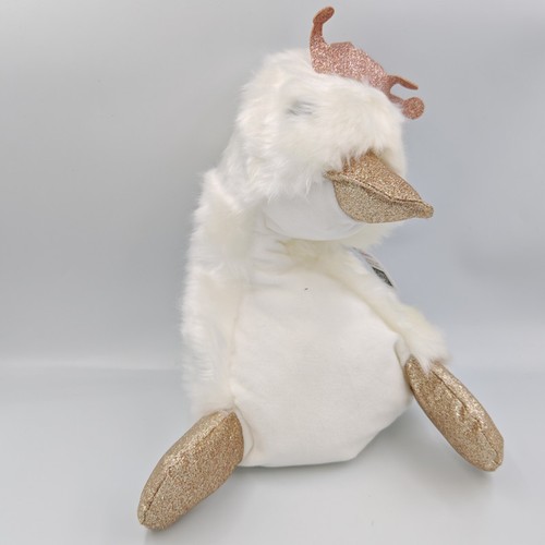 Doudou peluche canard blanc