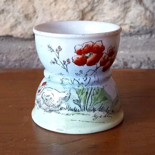 Ancien coquetier diabolo terre