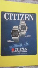 Large watchmaker watch sticker CITIZEN QUARTZ CRYSTRON 19.8x16.8 cm SOME FOLDS