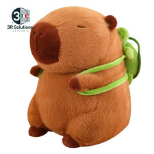 Capibara Plush with Turtle Backpack - Soft Kapibala Toy