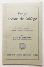 Vingt Leçons de Solfège -