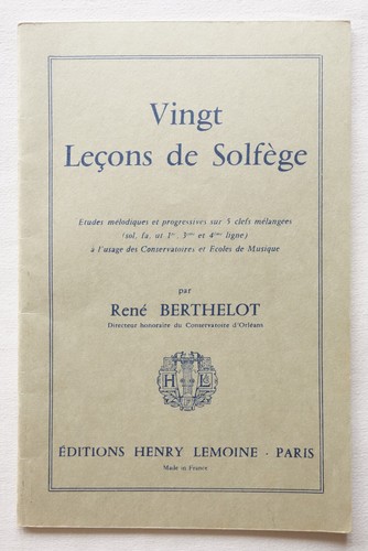 Vingt leçons solfège - vingt,