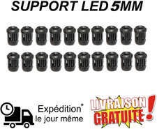 Lot 20 Support LED 5mm Noir