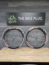 Zipp 404 Speed Weaponry Carbon Fiber Wheelset 650c Clincher Rim Brake *Damaged*