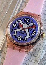 ?? Vintage Swatch Keith Haring Automatic with Tower of Pisa Poster 