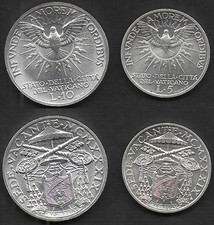 1939 Vatican Vacant See Lire 10 + Lire 5 silver BU-MS65