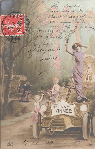 Surrealiste femme bebes - cp,