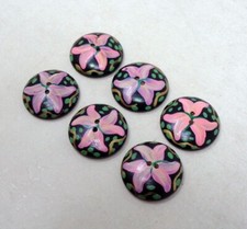 Lot 6 Boutons anciens - Bois