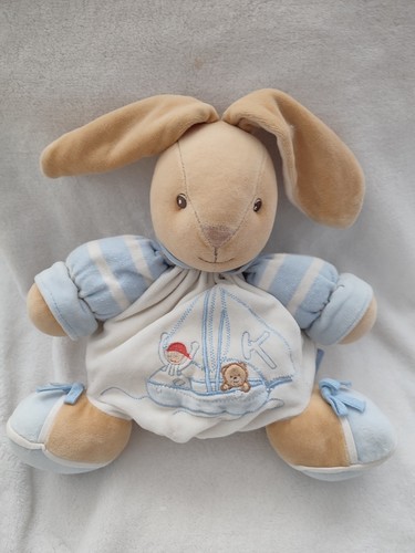 Doudou lapin blanc - bleu, kaloo