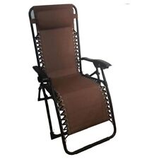 Longues Chaise pour Jardin Brown Acier Zero Gravity