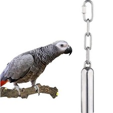 Oiseau suspendu en acier inoxydable pour perroquets, gris du Gabon, aras