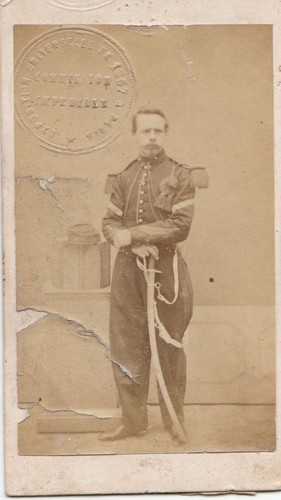 Cdv militaire soldat train - militaire,