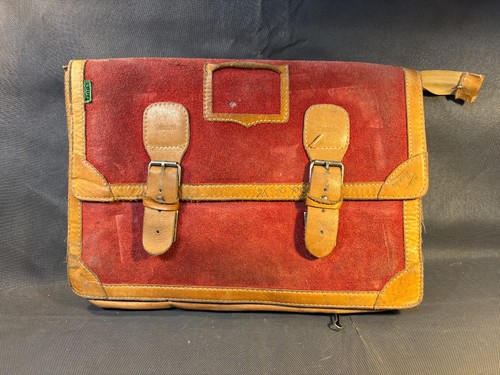 Ancien cartable sac cuir - ancien, en