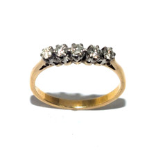 Femmes 18ct or Jaune Bague Parure .40CT De Diamants, Royaume-Uni