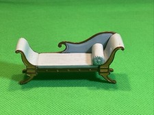 24th scale dolls house metal hand painted chaise longue / sofa