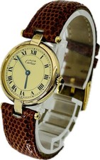Cartier Must Vendome 590004 SM Cream 24mm Quartz Womens Watch Excellent++ A4206