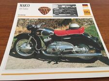 Fiche moto collection atlas motorcycle Maico 400 cm3 Taifun 1954