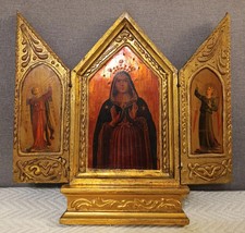 Antique Triptyque Dévotionnel